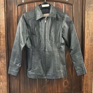 Signature Studio Black Leather Jacket